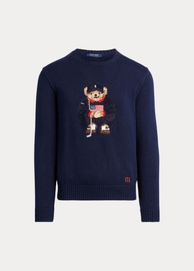 Sueter Ralph Lauren Hombre Azul Marino - Golf Bear Cotton-Blend - NIXYO8173